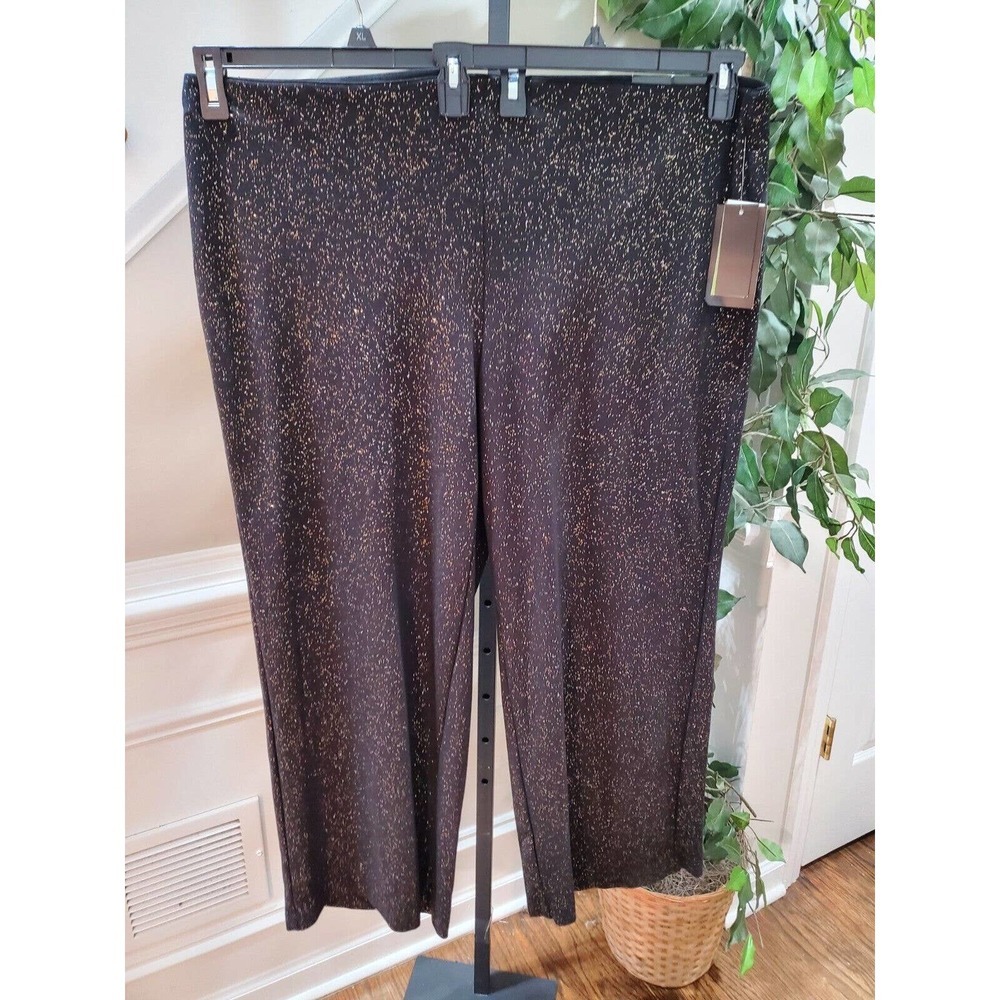 Attyre Women's Black Rayon Pull On Comfort Waist Slim Legs Casual Pant Size 22W